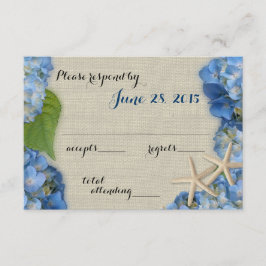 Harfish Hydrangea Hochzeitsreaktion RSVP Karte