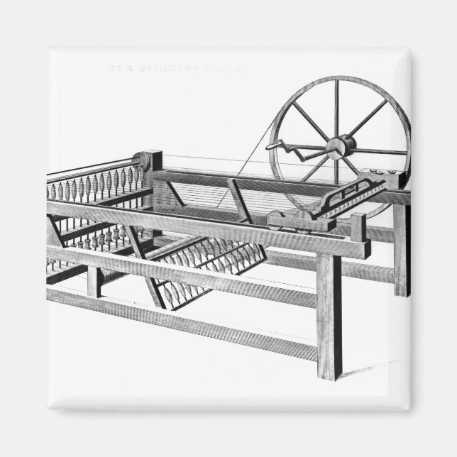 Hargreaves's Spinning Jenny, graviert von Magnet (Vorne)