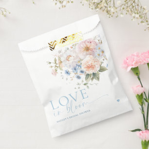 Hargrove Blue Floral Liebe in Bloom Brautparty Geschenktütchen