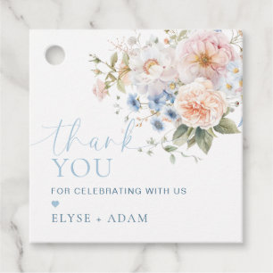 Hargrove Blue Floral Vielen Dank Geschenkanhänger