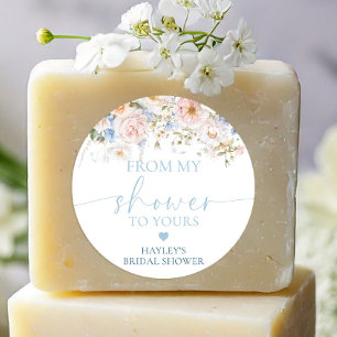 Hargrove Blue Florale Seife Von Meiner Dusche Für  Runder Aufkleber