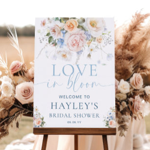 Hargrove Blue Liebe in Bridal Blütendusche Willkom Poster