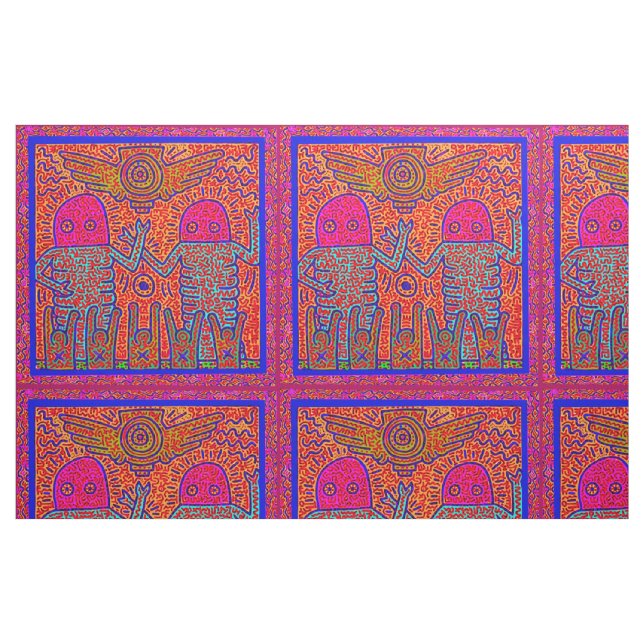 Haring Inspirierte Fantasie Stoff (Fat Quarter (45,7 x 55,9 cm))