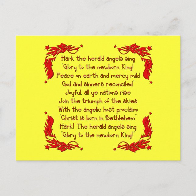 Hark die Herald Angels singen... Postkarte (Vorderseite)