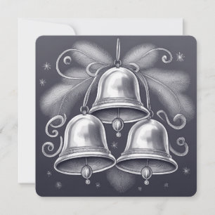 Hark, How the Bells: Eine Minimalistische Weihnach Feiertagskarte