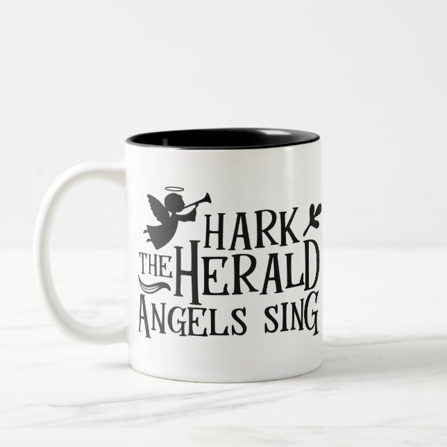 Hark the Herald Angel Sing Zweifarbige Tasse (Links)