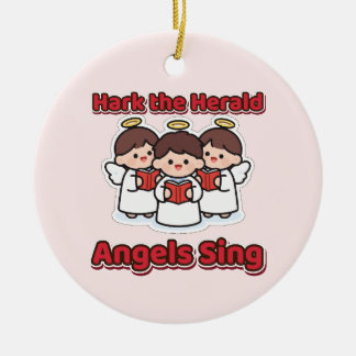 Hark the Herald Angels Sing Niedliche Weihnachtsen Keramik Ornament