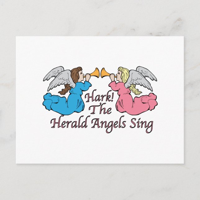 Hark! The Herald Angels Sing Postkarte (Vorderseite)