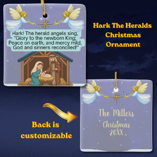 Hark The Herald Angels Sing Weihnachten Keramikornament