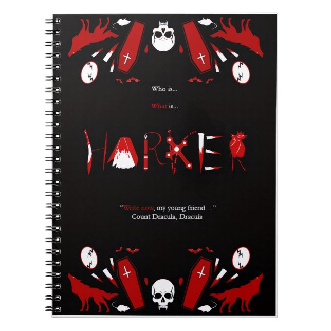 Harker - Dracula-Notebook Notizblock (Vorderseite)
