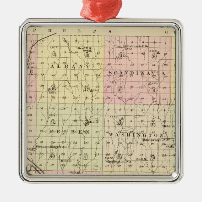 Harlan County, Nebraska Silbernes Ornament (Vorne)