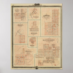Harlan, Winterset, Exira, Milton, Oakfield Poster