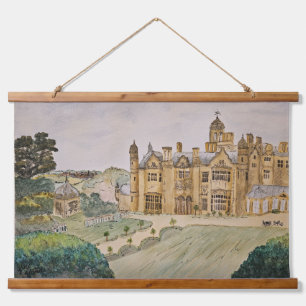 Harlaxton Manor-Teppich Wandteppich Mit Holzrahmen