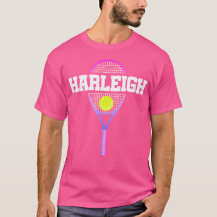 Harleigh Name Tennis Player Girls Ball und Racket T-Shirt