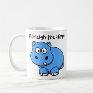 Harleigh the Hippo Custom Cartoon Children's Tasse
