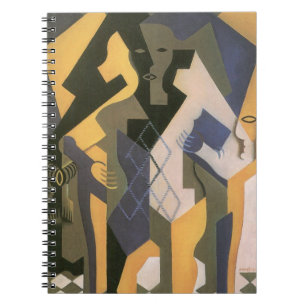 Harlekin an einem Tisch von Juan Gris, Vintage Kub Notizblock