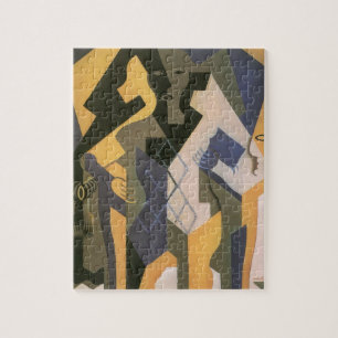 Harlekin an einem Tisch von Juan Gris, Vintage-Kub Puzzle
