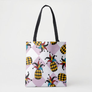 Harlekin-Ananas: Stilisierte Doodle-Vintage