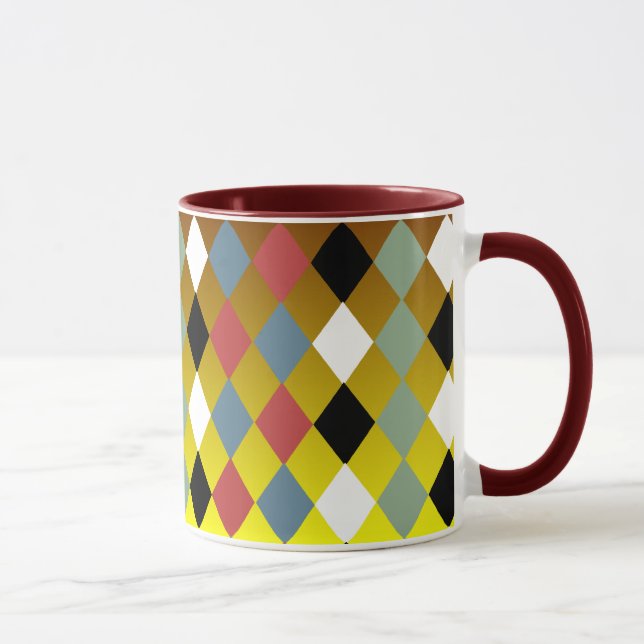 Harlekin-Diamant-Muster Tasse (Rechts)