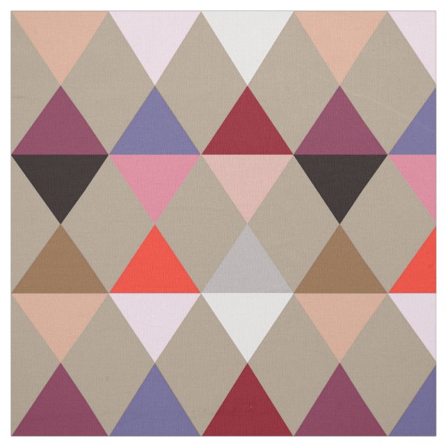 Harlekin-/Diamantmuster - Taupe multi Stoff (Muster)