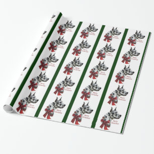 Harlekin-Dogge-Weihnachten Geschenkpapier