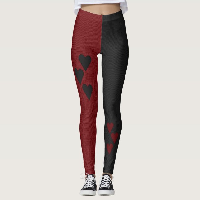 Harlekin-Herzen Leggings (Vorderseite)