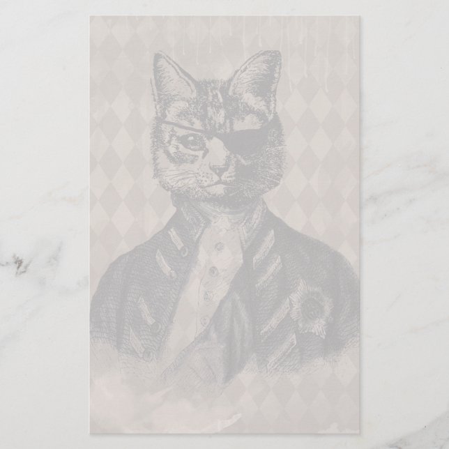 Harlekin-Katzen-Schmutz Briefpapier (Vorderseite)