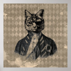 Harlekin-Katzen-Schmutz Poster