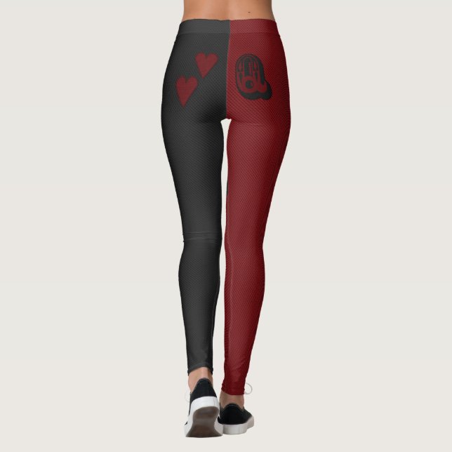 Harlekin-Königin der Herzen Leggings (Rückseite)