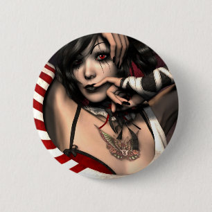 "Harlekin-" Kunst-Druck Button