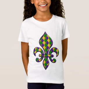 Harlekin-Muster-Karneval Fleur Entwurf 1 T-Shirt