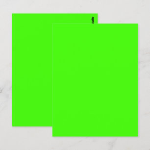 Harlekin Neon Grün einfarbig Postkarte