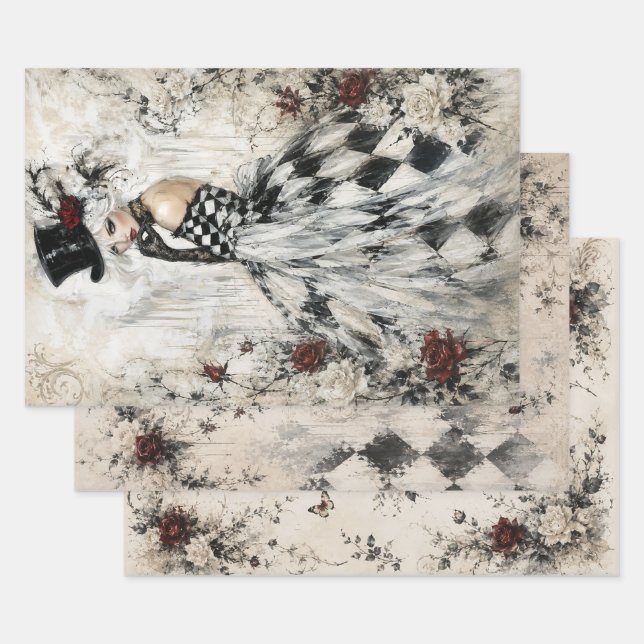 Harlekin-Romanze  Geschenkpapier Set (Set)