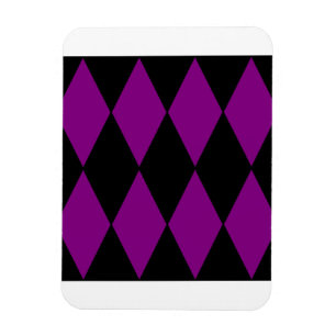 Harlekin Schwarz Lila Magnet
