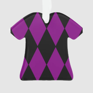 Harlekin Schwarz Lila Ornament