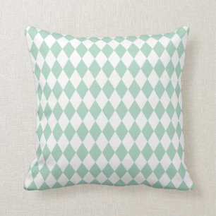 Harlekin Seafoam und Weiß Kissen