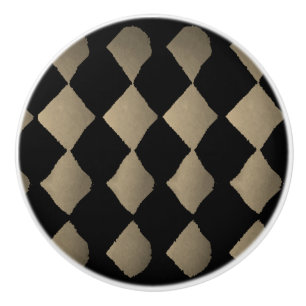 "Harlekin-Sepia-" Keramik-Griff Keramikknauf