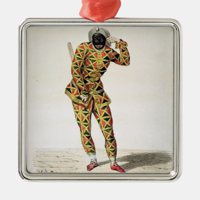 Harlekin Silbernes Ornament (Vorne)