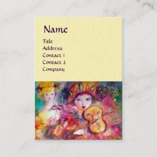 HARLEKIN UND COLUMBINE-Musik, Dekor, Visitenkarte