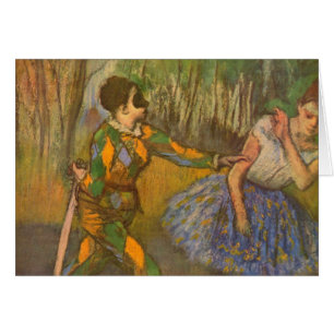Harlekin und Columbine von Edgar Degas Vintage Art