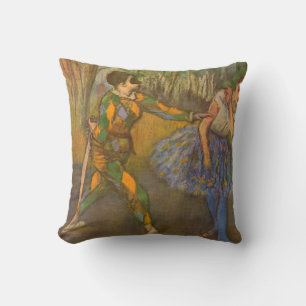 Harlekin und Columbine von Edgar Degas Vintage Art Kissen