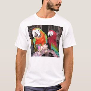 Harlekin und Scharlachrot Macaws- T-Shirt