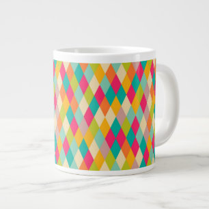 Harlekin Vintage-Muster Jumbo-Tasse