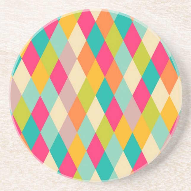 Harlekin Vintage-Muster Untersetzer (Vorne)