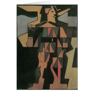 Harlekin von Juan Gris, Vintage Cubism Kunst