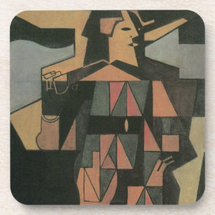 Harlekin von Juan Gris, Vintage Kubismus Kunst Untersetzer