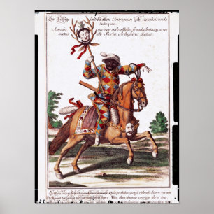 Harlekin zu Pferd Poster
