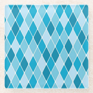 Harlekinwintermuster Glasuntersetzer