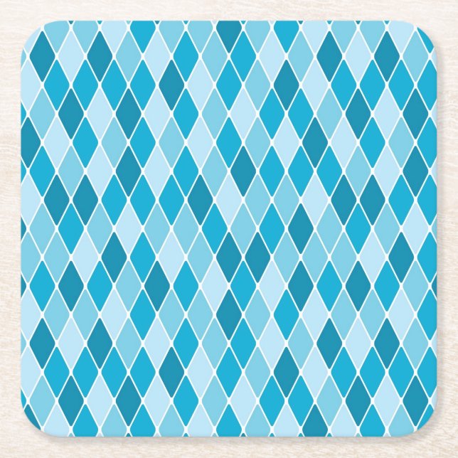 Harlekinwintermuster Rechteckiger Pappuntersetzer (Vorderseite)