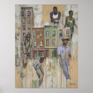 Harlem Abstracte Figurenmalerei Poster